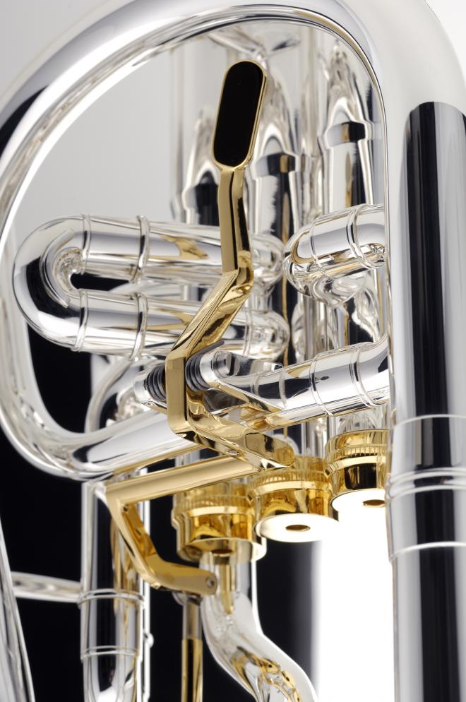 Besson Prestige Tenor Horn Silver Close Up